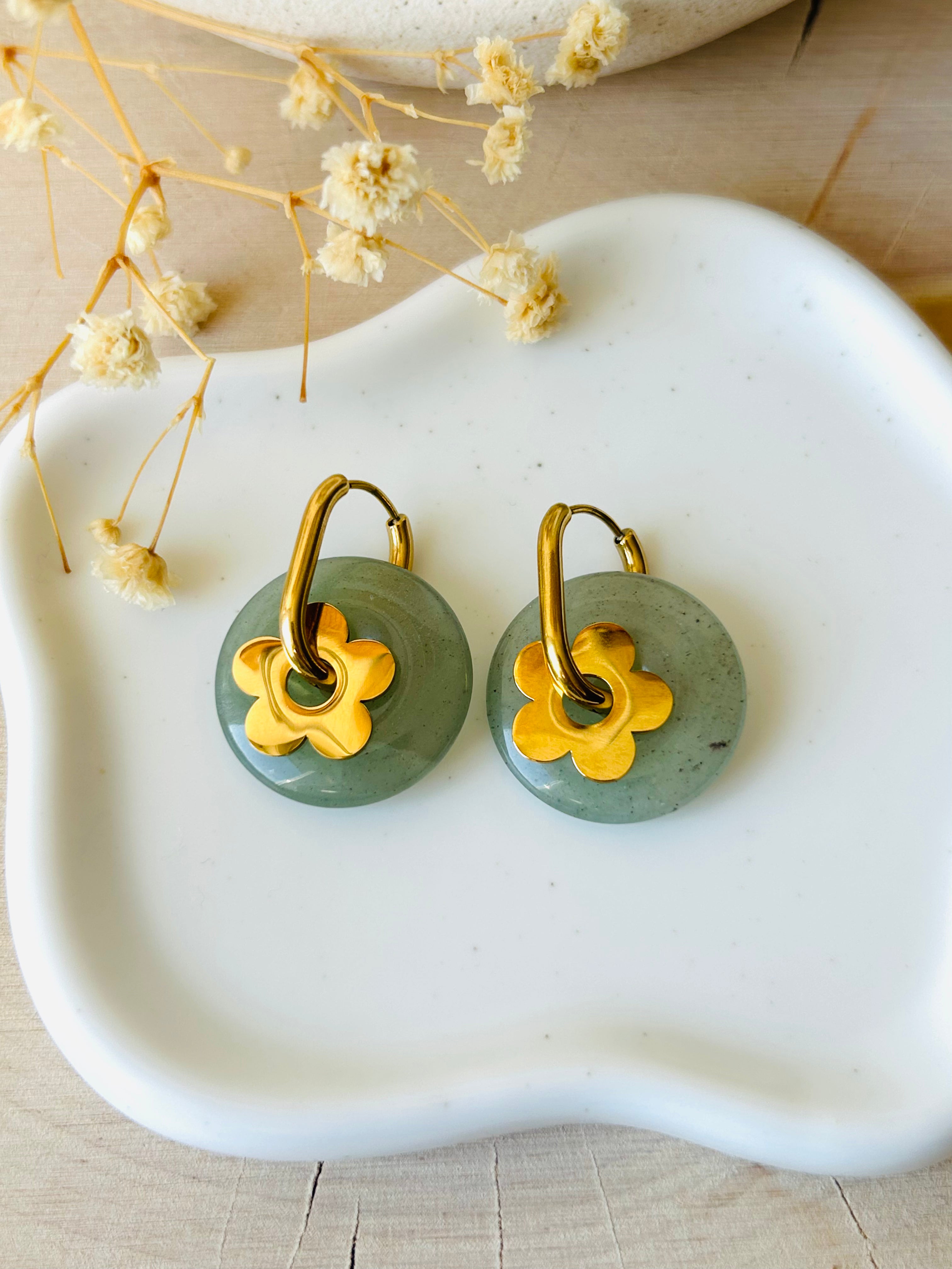 Boucles d'oreilles | JADE : Pendentif