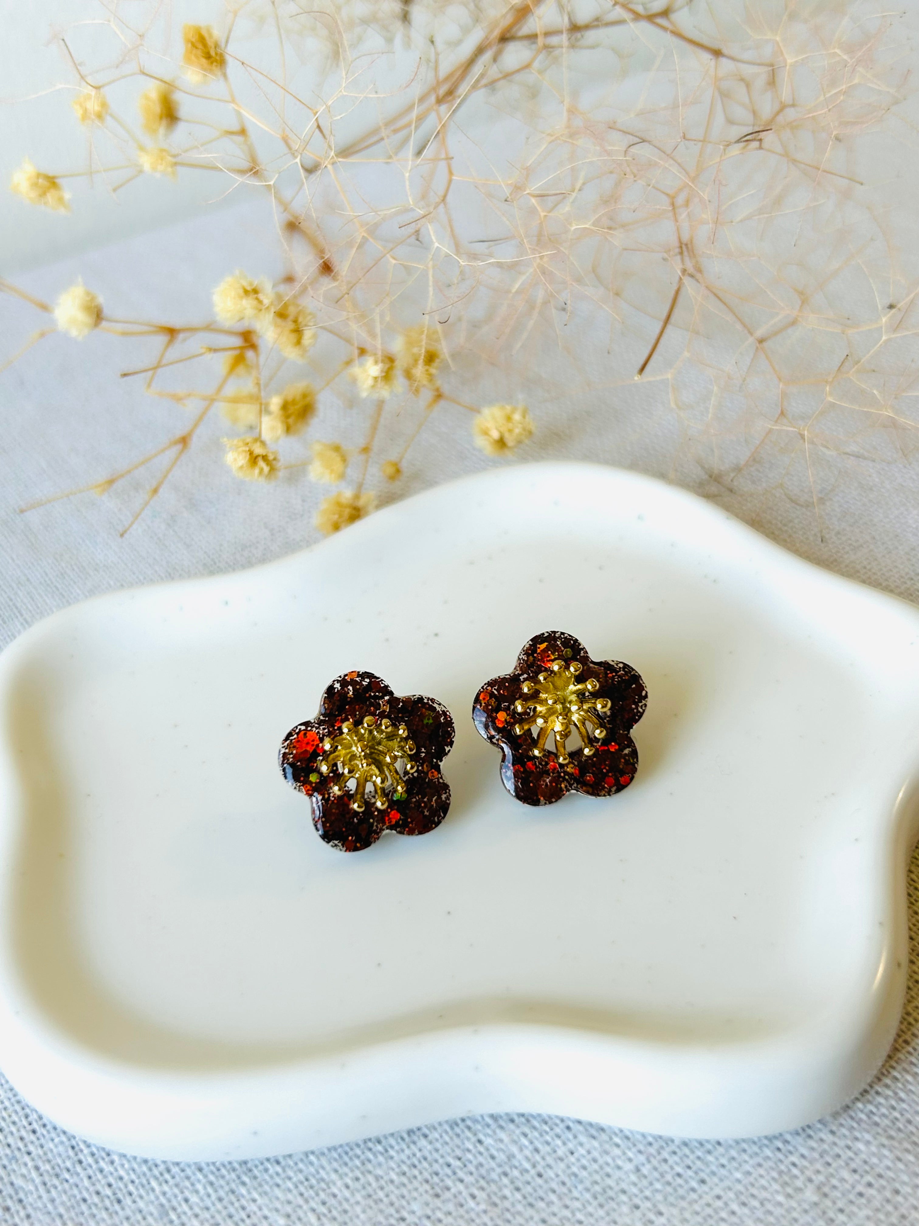 Boucles d'oreilles | CLOU Pistil doré