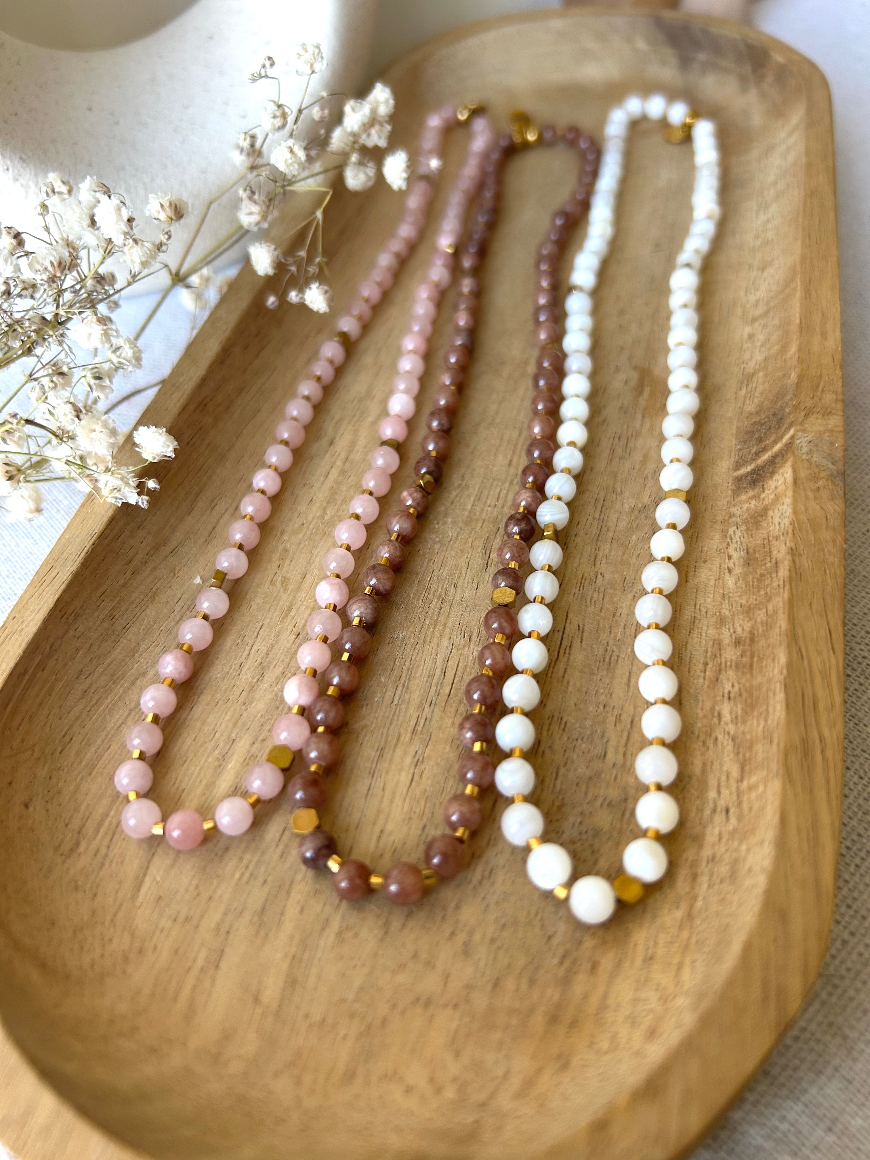 Collier | MINA Ras de Cou en Jade, Hématite & Perles Miyuki