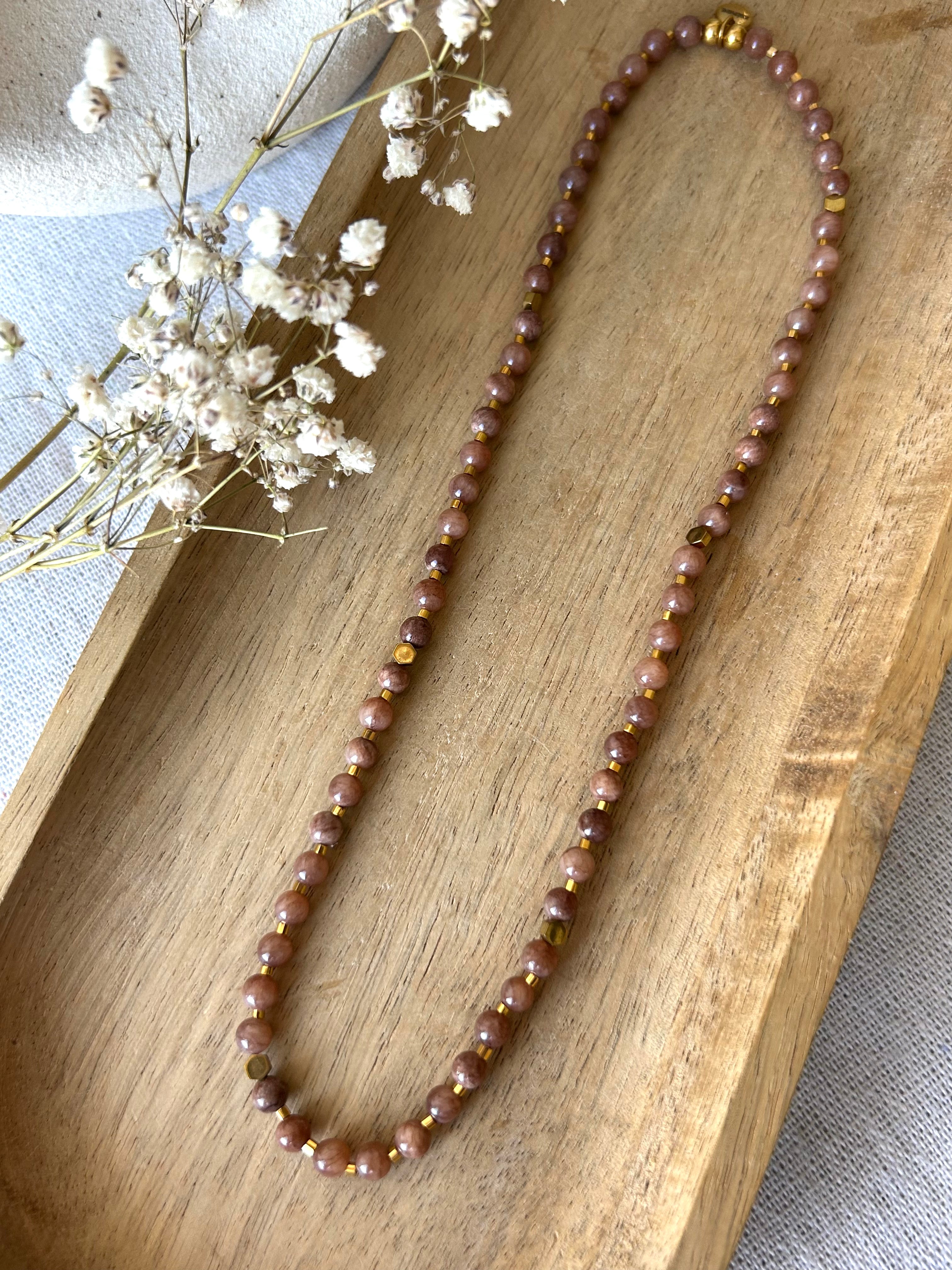 Collier | MINA Ras de Cou en Jade, Hématite & Perles Miyuki