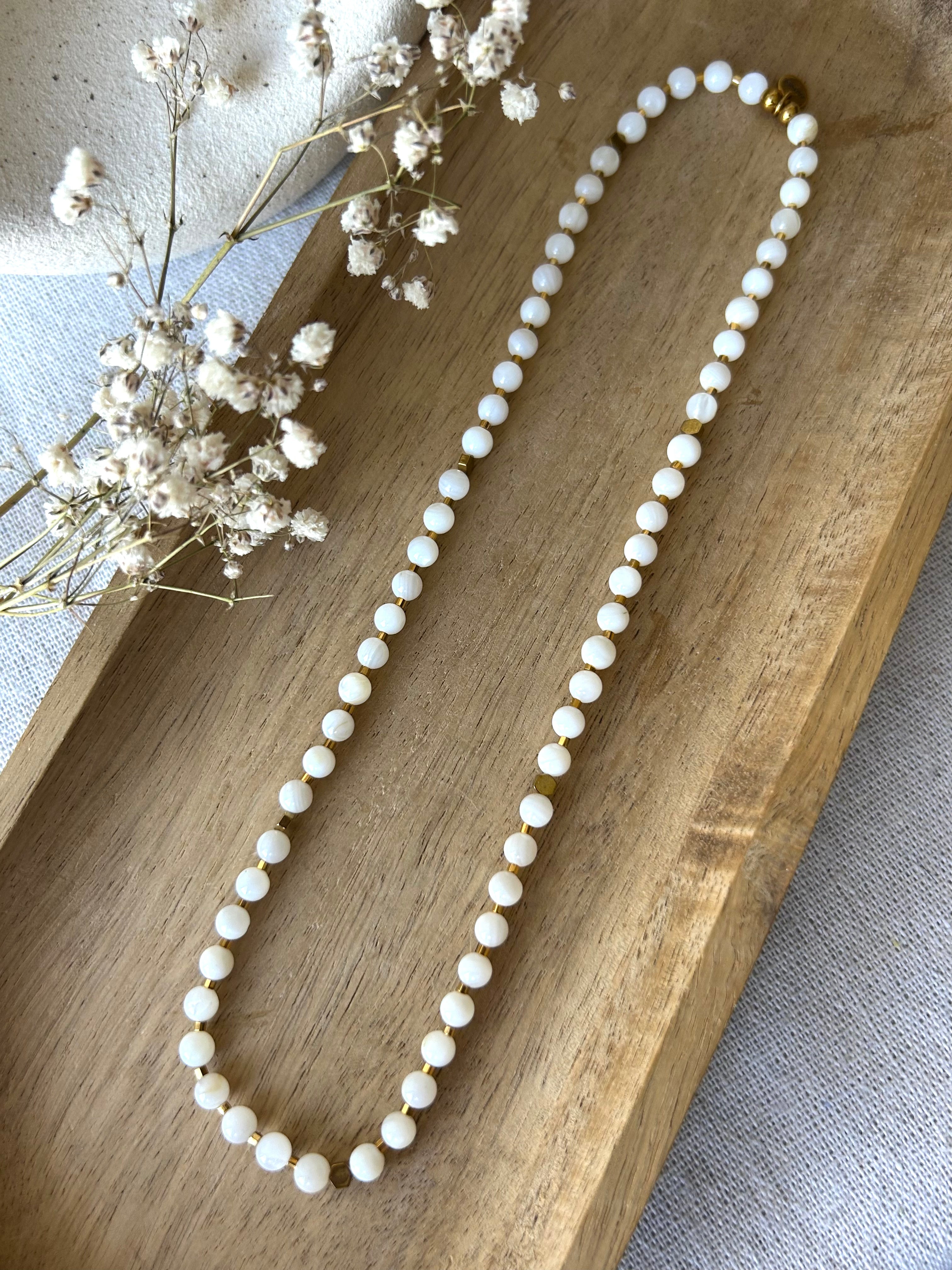 Collier | MINA Ras de Cou en Jade, Hématite & Perles Miyuki