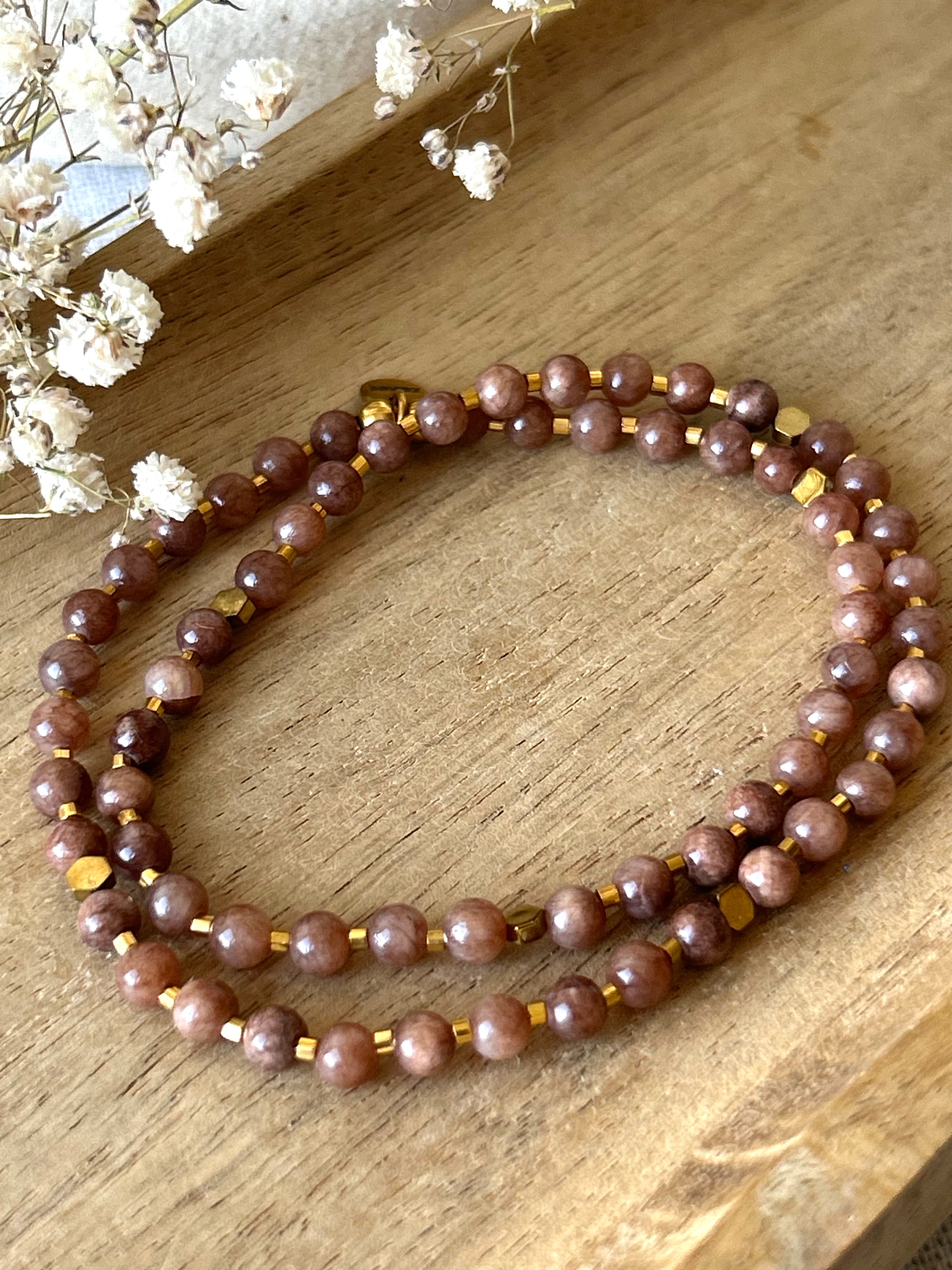 Collier | MINA Ras de Cou en Jade, Hématite & Perles Miyuki