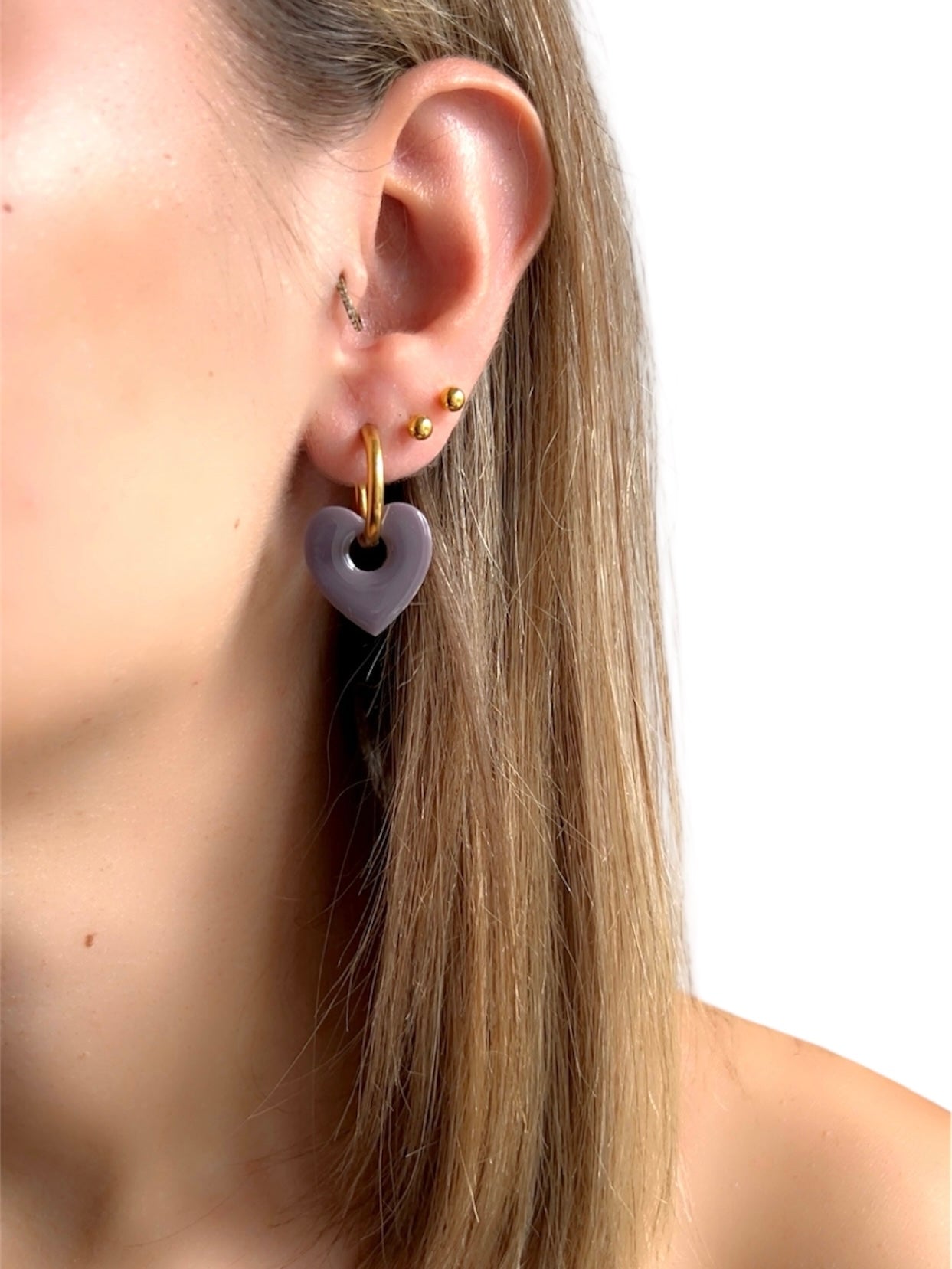 Boucles d'oreilles - CRÉOLES rondes dorées - Joséphine - bijoux - créatifs
