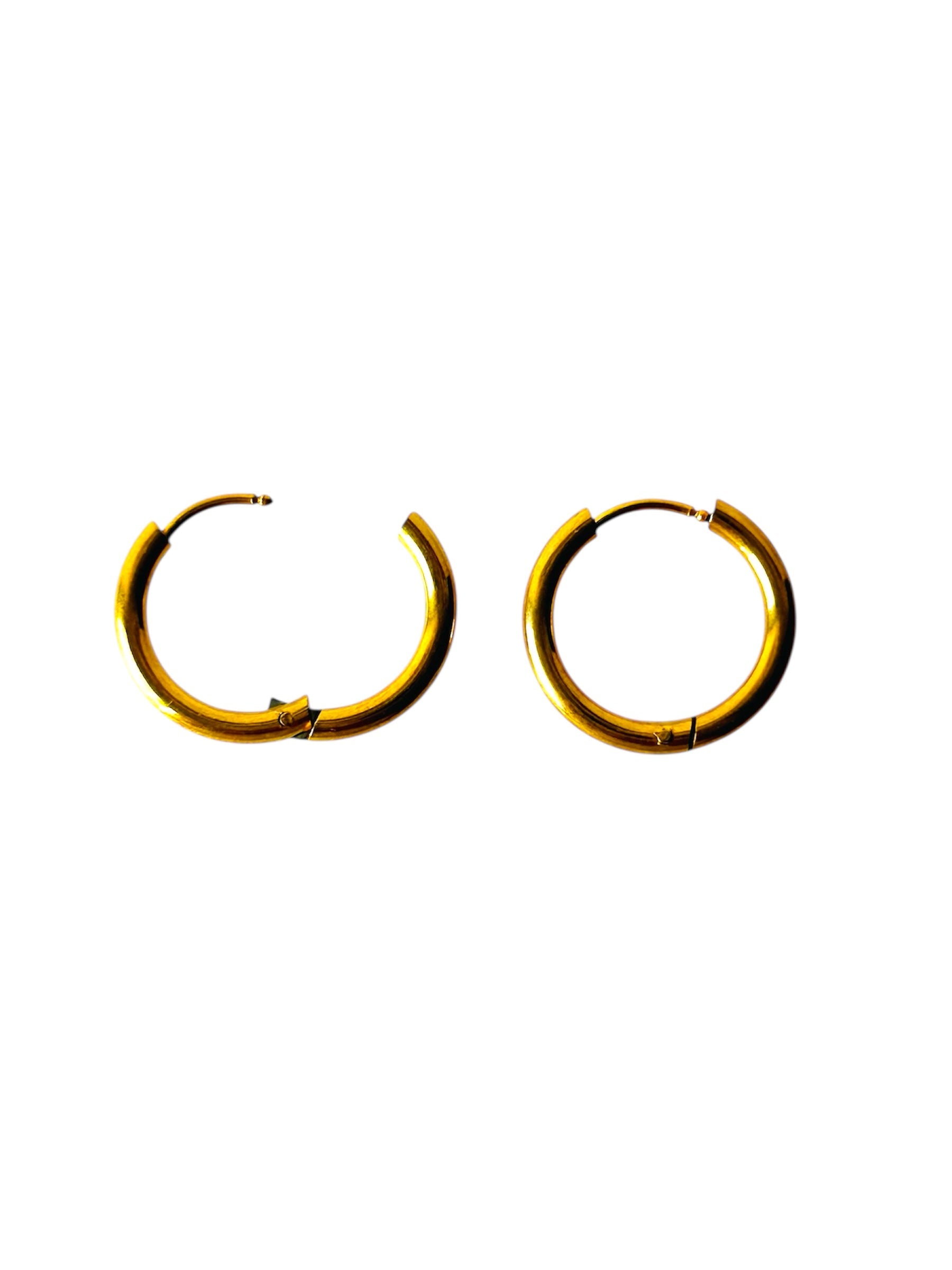 Boucles d'oreilles - CRÉOLES rondes dorées - Joséphine - bijoux - créatifs