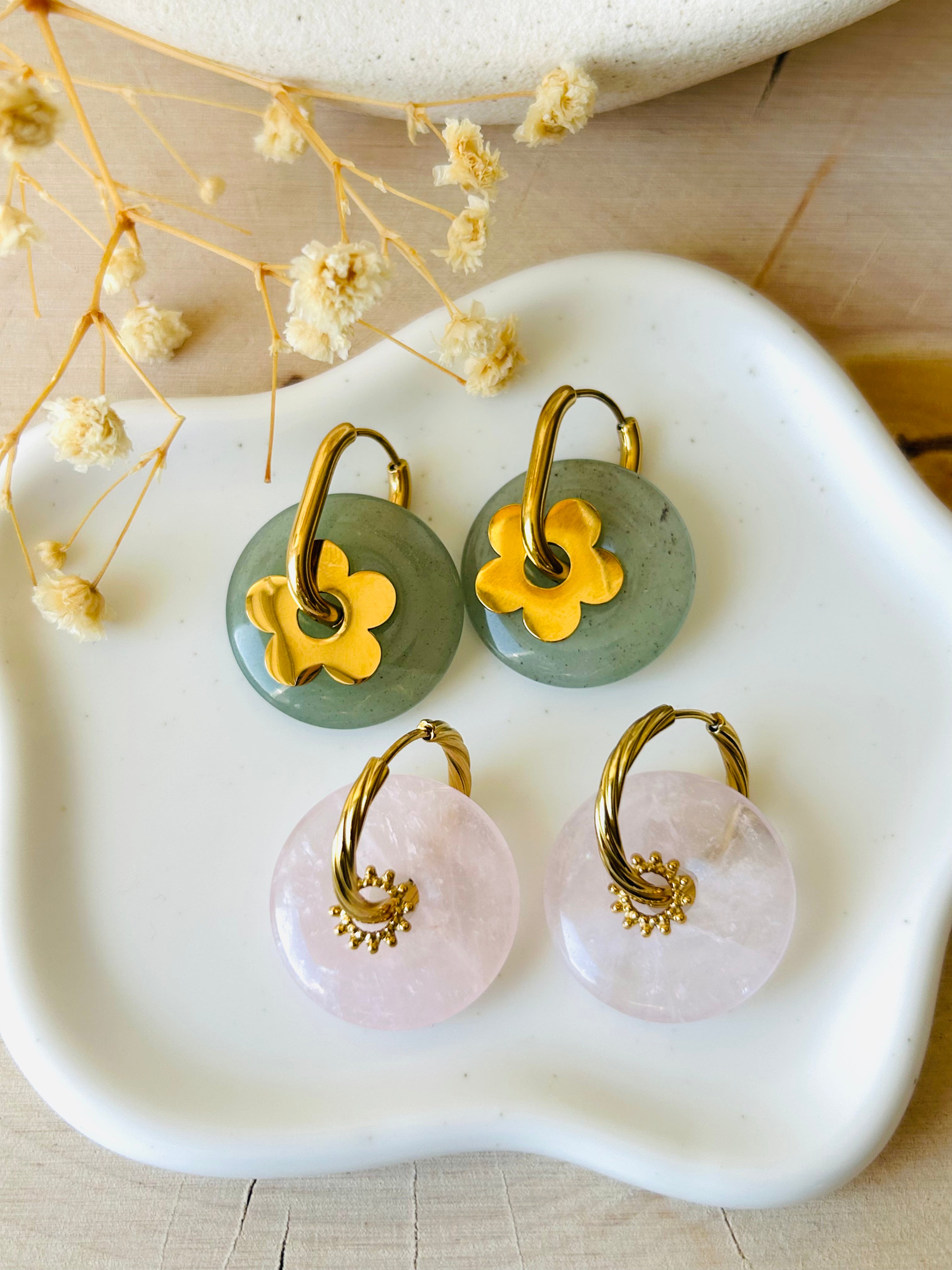 Boucles d'oreilles | JADE : Pendentif