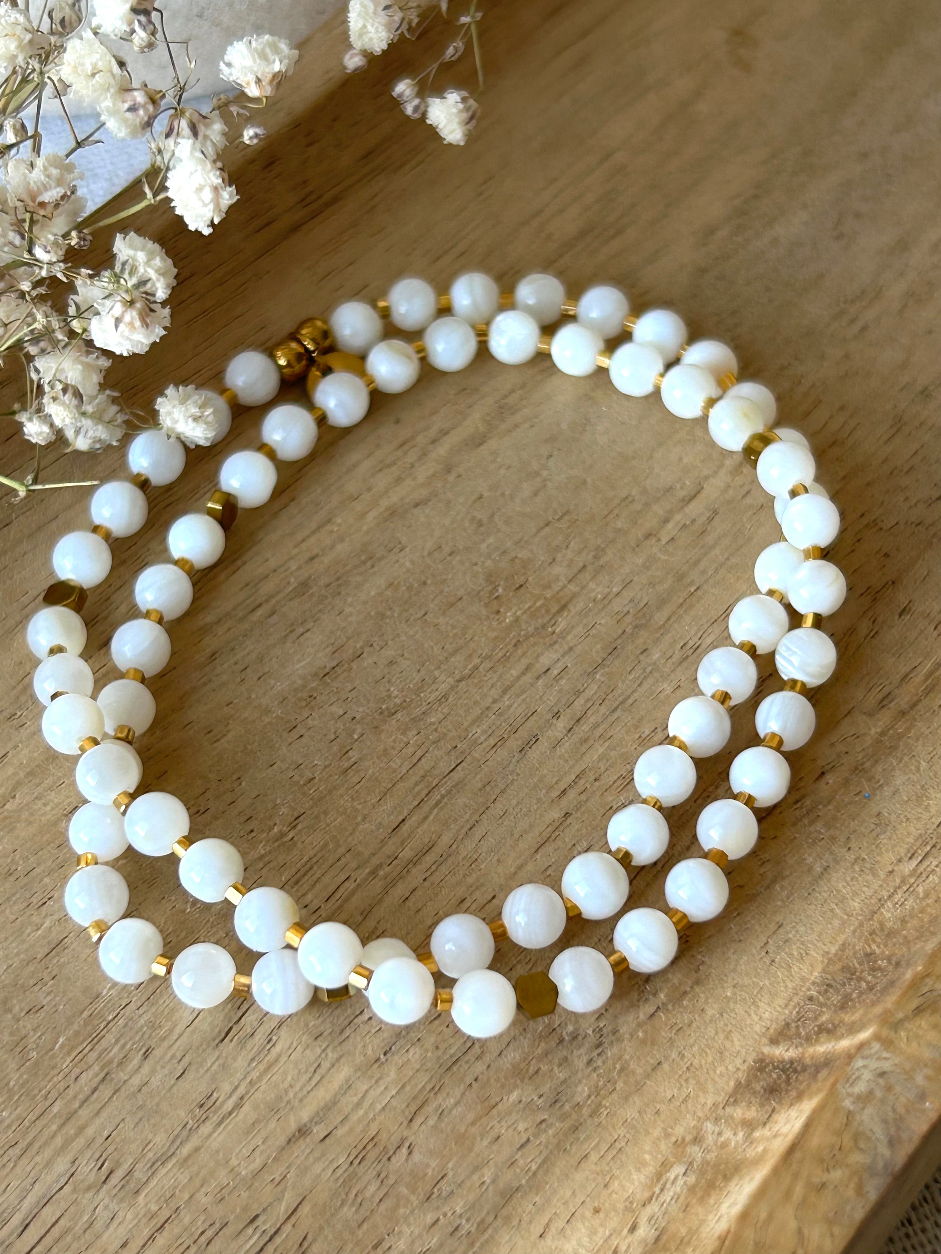 Collier | MINA Ras de Cou en Jade, Hématite & Perles Miyuki