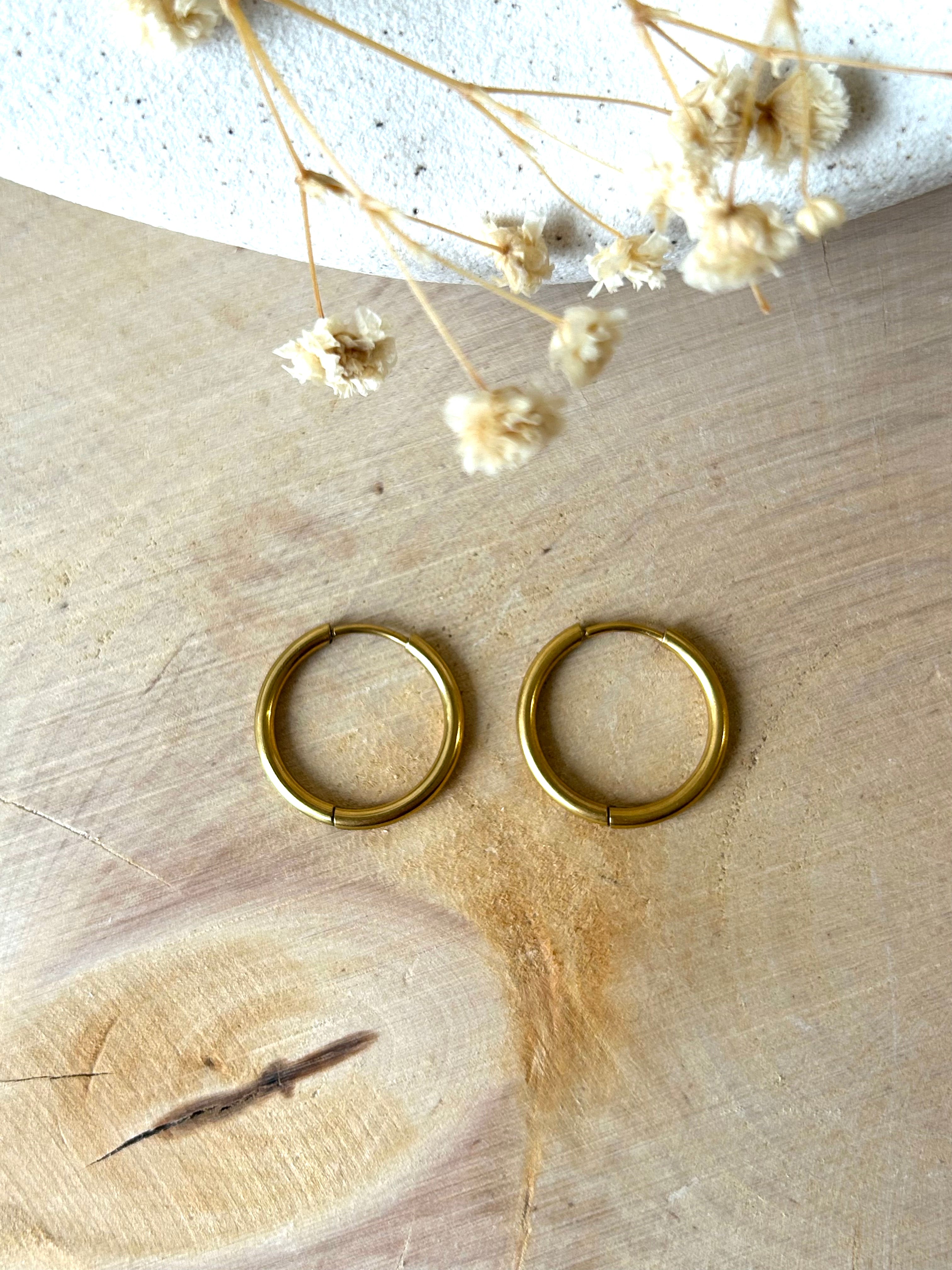 Boucles d'oreilles | CRÉOLES rondes dorées et argentées