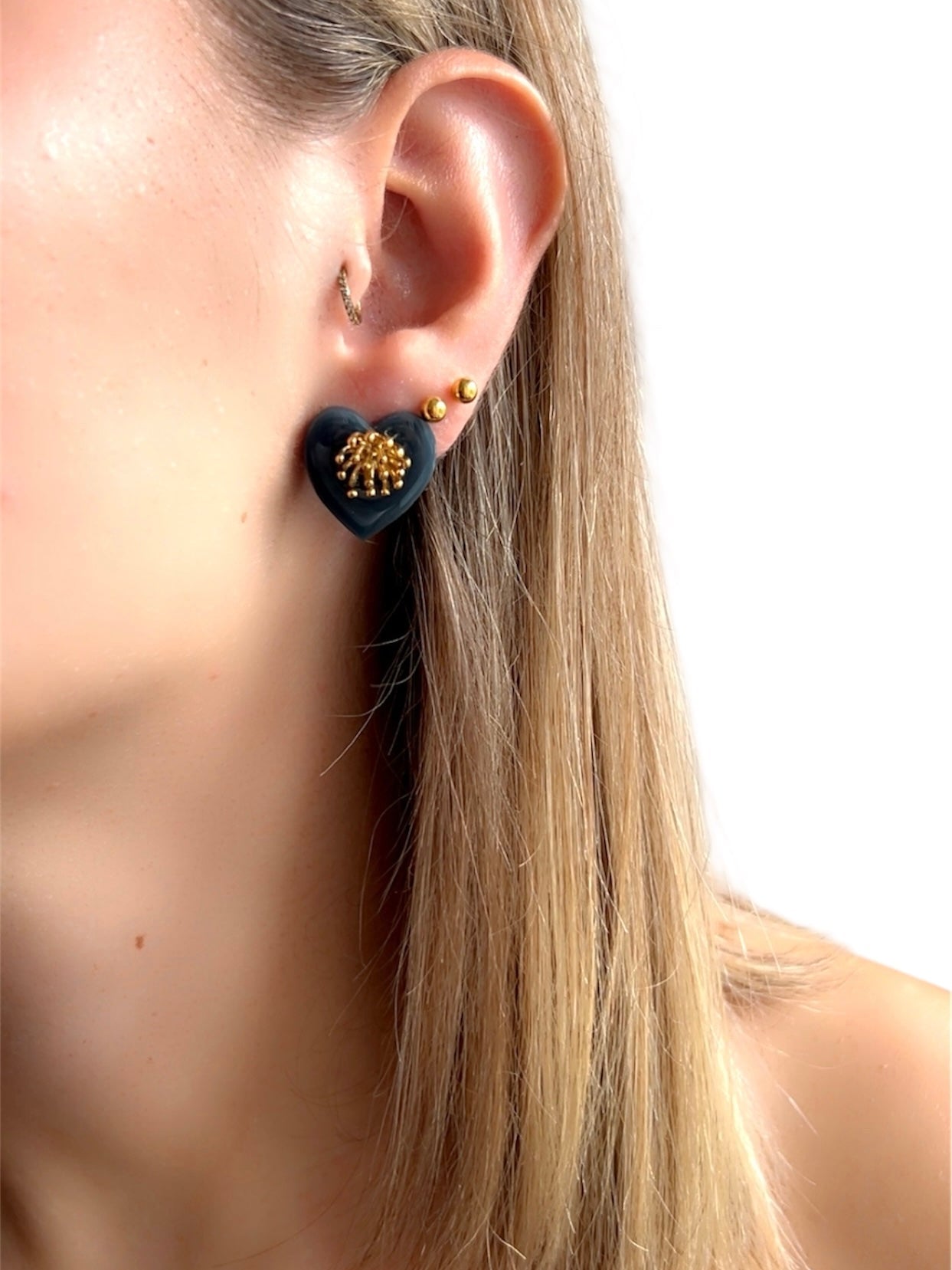 Boucles d'oreilles - CLOU Pistil doré - Joséphine - bijoux - créatifs