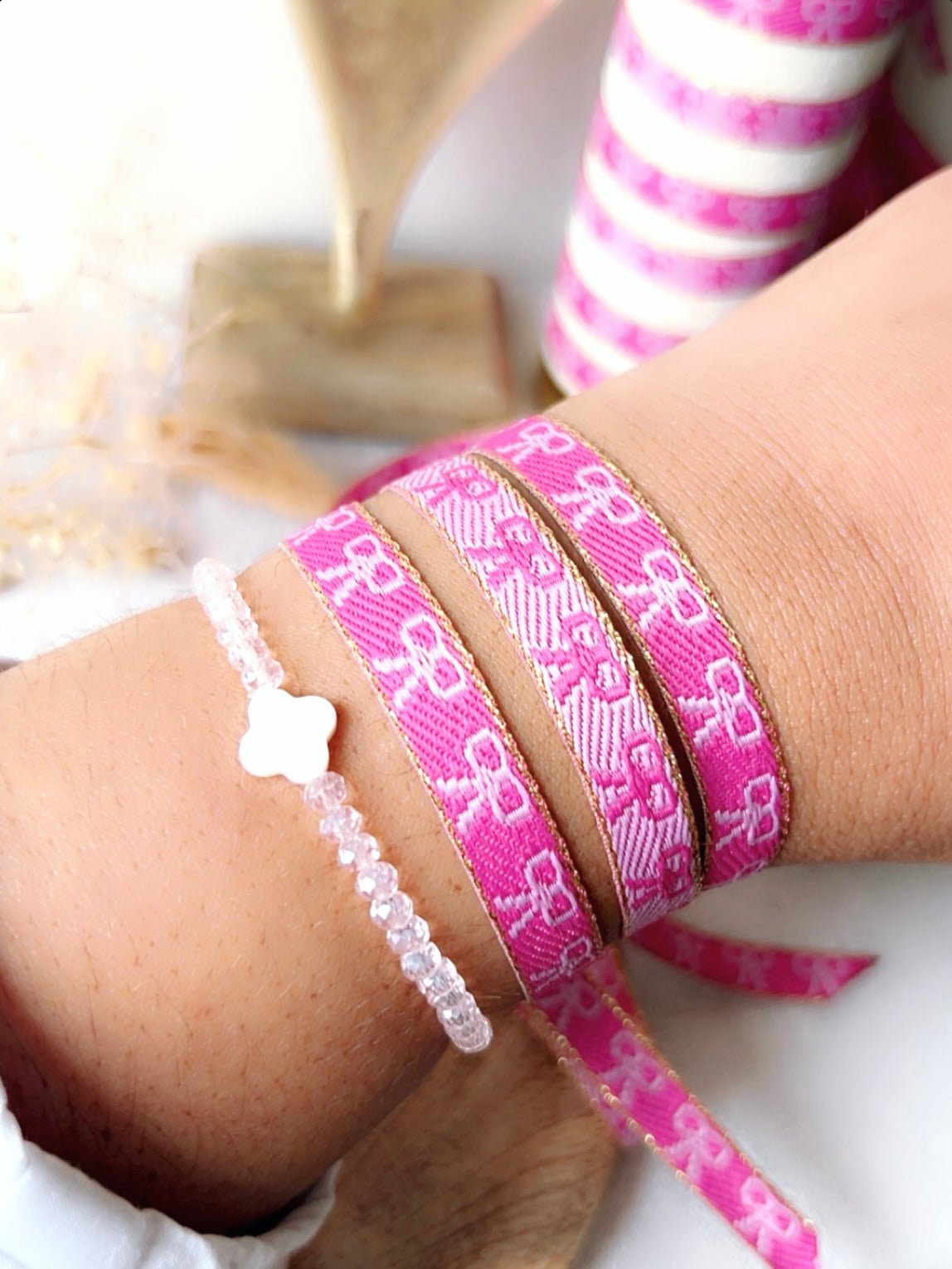 Bracelet | OCTOBRE ROSE - Joséphine - bijoux - créatifs