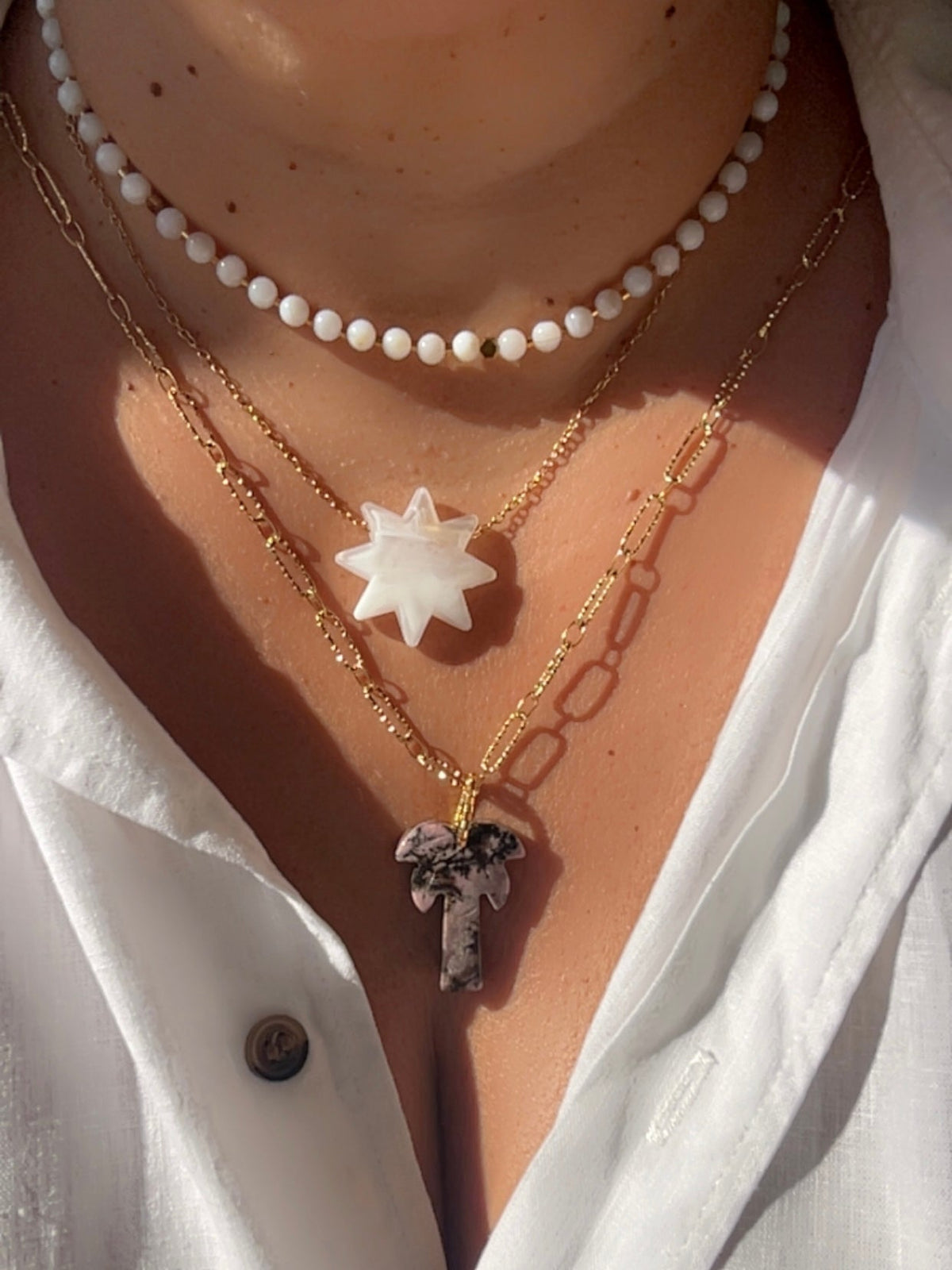 Collier | MINA Ras de Cou en Jade, Hématite & Perles Miyuki - Joséphine-bijoux-créatifs
